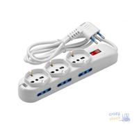 Maurer Multi-Prise 9 Sorties Prise 2P+T 10A Prises Bipasse + Schuko Interrupteur