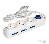 Maurer Multiprise 9 Sorties Prise 2P+T 16A Prises Bipasso + Schuko Interrupteur