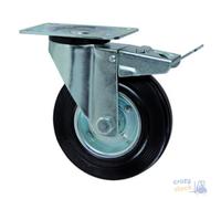 Maurer Roue en Caoutchouc Piastra Girevole Avec Frein 125 Mm Gris