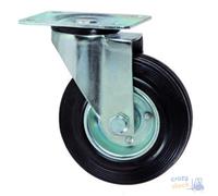 Maurer Roue Plate Tourneuse Gommée Gris Piastra Girevole 160 mm