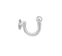 MAURER Vis à crochet chromée 48 mm. Avec chevilles et vis (blister 2 pièces) 05391015