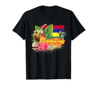 Maurice Dodo rétro l'océan Indien Souvenir Vintage Drapeau T-Shirt Graphique avec Valeur