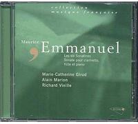 Maurice Emmanuel: Sonatine Pour Piano / Sonate Pour Clarinette, Flûte Et Piano (Coll. Musique Française)