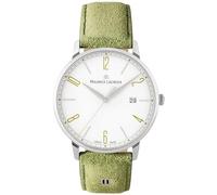MAURICE LACROIX Eliros Date Green EL1118-SS00S-120-D Montre à quartz analogique pour homme avec bracelet en velours vert, vert, Sangles