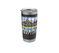 Maurice Souvenir de plage vintage de l'océan Indien Gobelet isotherme en acier inoxydable double paroi