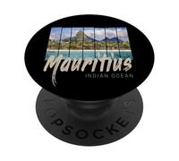 Maurice Souvenir de Plage Vintage de l'océan Indien PopSockets PopGrip Adhésif