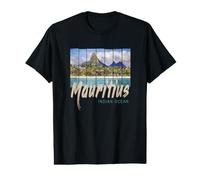 Maurice Souvenir de Plage Vintage de l'océan Indien T-Shirt Graphique avec Valeur