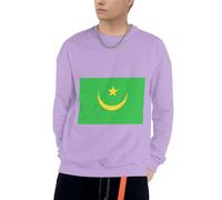 Mauritanie Drapeau Patriotique Mauritanie Drapeau Graphique Sweatshirt À Capuche Homme Sweatshirt Col Rond pour Usage Quotidien Activités De Loisirs Plein Air Pique-Niques