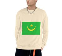 Mauritanie Drapeau Patriotique Mauritanie Drapeau Graphique Sweatshirt À Capuche Homme Sweatshirt Col Rond pour Usage Quotidien Activités De Loisirs Plein Air Pique-Niques