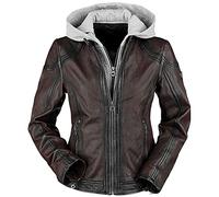 Mauritius Angy W18 LASANV Femme Veste en cuir rouge foncé XL 100% Cuir Regular/Coupe standard