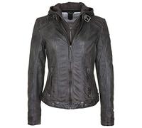 Mauritius Cacey LEGV Femme Veste en cuir anthracite 4XL 100% Cuir Regular/Coupe standard