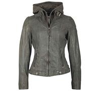 Mauritius Cacey LEGV Femme Veste en cuir anthracite L 100% Cuir Regular/Coupe standard