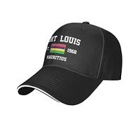 Mauritius Est.1968 Port Louis Casquette de baseball en maille Chapeau de course Chapeaux de voyage Casquettes d'été réglables en plein air Noir, #482, taille unique-M