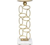Mauro Ferretti bougeoir bulles 10x10x27 cm or blanc