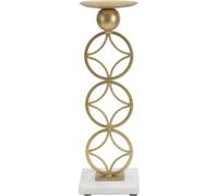 Mauro Ferretti bougeoir étoile 10x10x32 cm doré blanc