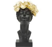 Mauro Ferretti Buste Femme avec papillon 21x20x36,5 cm noir or