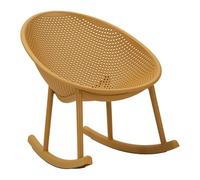 Mauro Ferretti Chaise à bascule Ibiza moutarde en polypropylène 66 x 88 x 80 cm