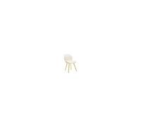 Mauro Ferretti Chaises en tissu Paris 77 cm Lot de 2 Crème & Or
