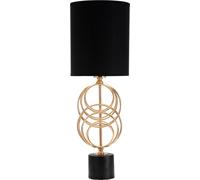 Mauro Ferretti Circly lampe de table E27 Ø 20x58,5 cm or noir