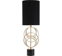Mauro Ferretti Circly lampe de table E27 Ø 22,5x65 cm or noir