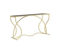 Mauro Ferretti - Console en métal doré Sunshine 130 x 40 x 75 cm