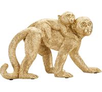 Mauro Ferretti décoratif singe avec bébé 29,5x11,5x18,5 or