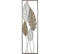 Mauro Ferretti décoration murale feuilles 30,5x2,5x99,5 cm or argent