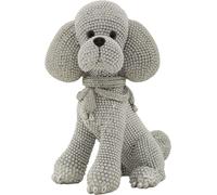 Mauro Ferretti figurine décorative chien caniche Sparky 14,5x10x19 cm argenté