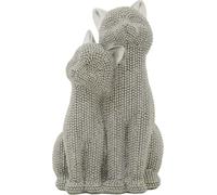 Mauro Ferretti figurine décorative de deux chats Sparky 13x10x21 cm argenté