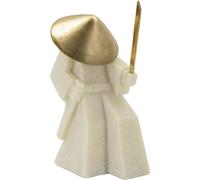 Mauro Ferretti figurine décorative Samurai Toku Quarzy 14x9x24,5 cm or blanc