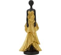 Mauro Ferretti figurine femme 14.5x10x33 cm noir or