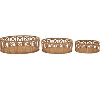 Mauro Ferretti Fuji set de 3 pièces Ø 50x16-40x14-30x12 cm marron