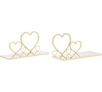 Mauro Ferretti heart wall console set of 2 pcs 41.5x18x21 cm gold