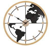 Mauro Ferretti horloge murale monde Ø 60x5 cm brun noir