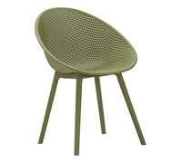 Mauro Ferretti Ibiza Lot de 2 chaises vertes en polypropylène 59 x 59 x 83 cm