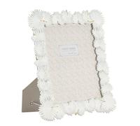 Mauro Ferretti Italian Design Cadre Photo Palm Leaf 28,5 x 1,7 x 33 cm, polyrésine, Blanc