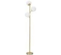 Lampadaire 3 Sphères "Glamy Luci" 190cm Blanc & Or