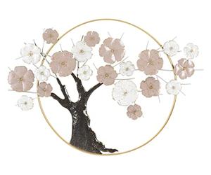 Mauro Ferretti Lampadaire Prague Ø 45 x 165 cm, métal doré, beige