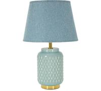 Mauro Ferretti Lampe de table carrée Bleu clair E27 28x44 cm