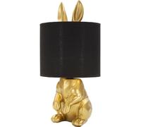 Mauro Ferretti lampe de table lapin E27 Ø 20x43 cm or noir