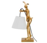 Mauro Ferretti Lampe de table Rabbit Stand, polyrésine, or et blanc, 26 x 16 x 47 cm