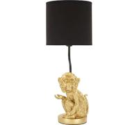 Mauro Ferretti lampe de table singe assis E27 Ø 20x51,5 cm or noir