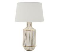 Mauro Ferretti Lampe de table Tangieri Ø 45 x 73 en céramique blanc/doré
