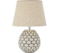 Mauro Ferretti Lampe de table Tibet Ø35x52 cm White Wash E27 Polyrésine