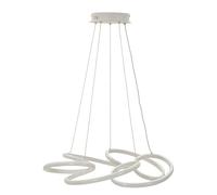 Mauro Ferretti Lustre en aluminium, fer et PVC, blanc, 120 x 55 x 55 cm