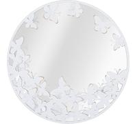 Mauro Ferretti miroir mural blanc papillon Ø 62,5x2,3 cm blanc