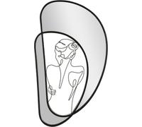 Mauro Ferretti miroir mural nudité 40,6x3,2x70,5 cm noir