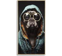 Mauro Ferretti murale salle de bain bully 42.5x2.8x82.5 cm turquoise noir