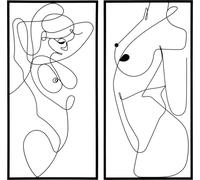 Mauro Ferretti panneau mural Body Simply Set 2-pièces 50x1x100 cm noir