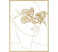 Mauro Ferretti Panneau mural Golden face 60x1x80 cm en or